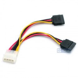 DeLock DL60102 Cable Power 4pin male -> SATA HDD 2x